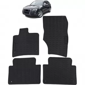 Car Rubber Floor Mats Black Premium Set for Audi Q7 4L 06-15