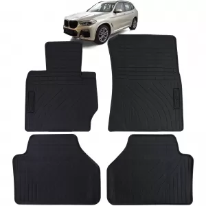 Car Rubber Floor Mats Black Premium Set for BMW X3 F25 10-17