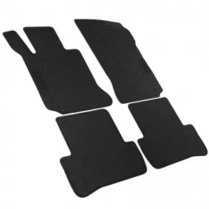 Car Rubber Floor Mats Black Premium Set for Mercedes C-Class W204 S204 07-11
