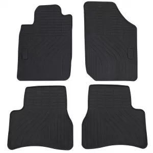 Car Rubber Floor Mats Black Premium Set for Peugeot 206 98-09-image-6199527