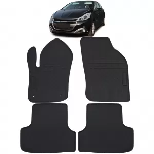 image-15-Prémium gumi autószőnyeg szett fekete Peugeot 208 12-19