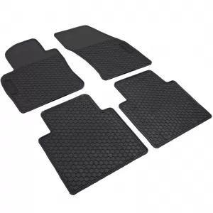 Car Rubber Floor Mats Black Premium Set for VW Tiguan II 2016-2020