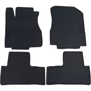 Car Rubber Floor Mats Black Premium Set for Honda CR-V 4 12-18
