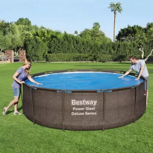 Ø 210cm solar cover heat film BESTWAY Flowclear blue for pool swimming pool