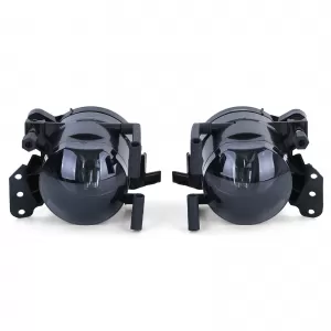 Clear glass fog lights HB4 black smoke pair suitable for BMW E60 E61 03-07