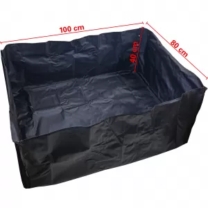 Universal trunk tray with loading edge protector Black 100x80x40cm