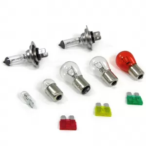 Car 12 Volt H7 S25 G18 T10 Bulbs and Fuses Box Set 10-piece