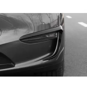 Spoiler surrounds fog lights black gloss fits for Tesla Model 3