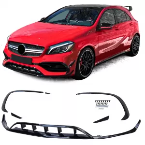 image-4-Első lökhárító spoiler aero kit flaps splitter Mercedes A W176 15-18