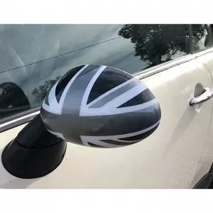 Mirror caps Union Jack black gray fits for Mini F54 F55 F56 F57 13-18