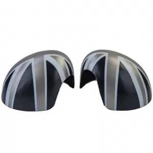Mirror caps Union Jack black gray fits for Mini F54 F55 F56 F57 13-18