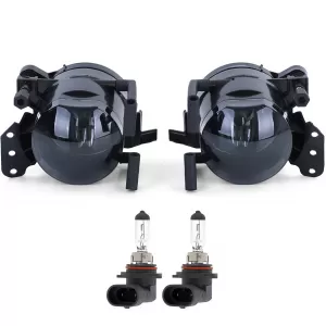 Clear glass fog lights HB4 black smoke suitable for BMW 3 Series E90 E91 from 05