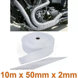 Auspuff Hitzeschutzband Thermoband Keramik bis 1300°C  50mmx2mm 10Meter