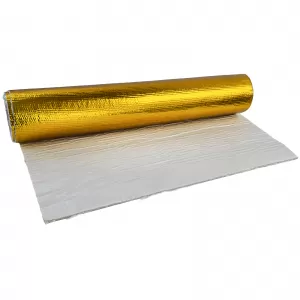 Exhaust heat shield mat aluminum ceramic self-adhesive gold 1.8mm 20cmx30cm 500°C