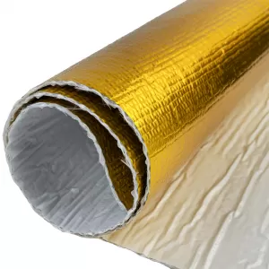 Exhaust heat shield mat aluminum ceramic self-adhesive gold 1.8mm 20cmx30cm 500°C