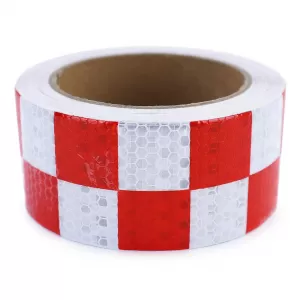 Signal tape marking tape barrier tape self-adhesive reflective checkered 20m