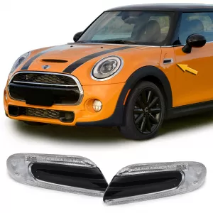 LED side indicators with black trim for Mini One Cooper F55 F56 F57 2014-2021