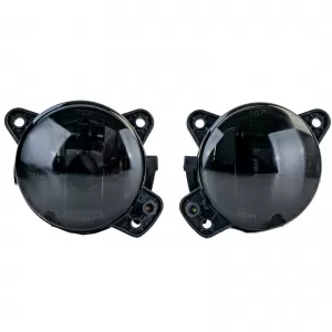 Clear Glass Fog Light Set Black Smoke for VW T5 Crafter Polo 9N3