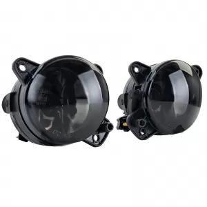 Clear Glass Fog Light Set Black Smoke for VW T5 Crafter Polo 9N3