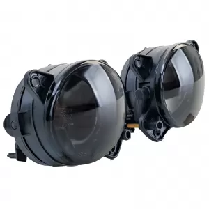 Clear Glass Fog Light Set Black Smoke for VW T5 Crafter Polo 9N3