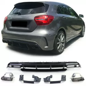 image-13-Sport hátsó diffózor fekete kipufogóvégekkel Mercedes A-osztály W176 2015-