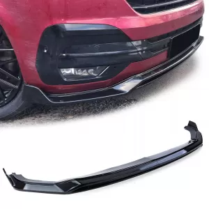 Labbro spoiler anteriore con splitter e griglia nero lucido, adatto per VW Bus T6.1 dal 19-image-6200156