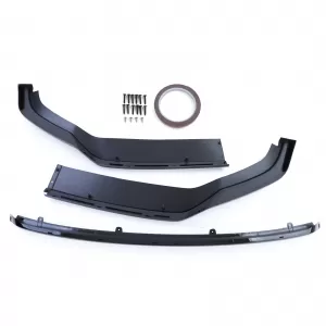Labbro spoiler anteriore con splitter e griglia nero lucido, adatto per VW Bus T6.1 dal 19-image-6200161