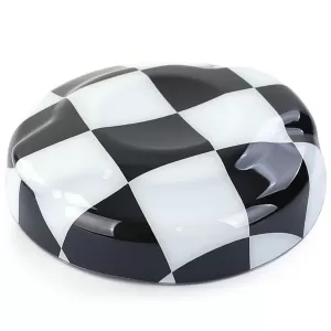 Fuel cap cover checkered black white suitable for Mini F55 F56 F57 13-21