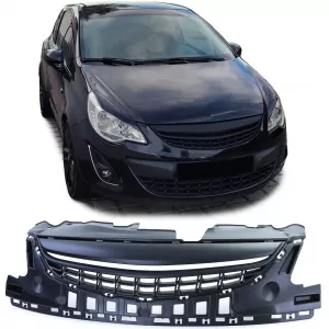 Sport grille without emblem black for Opel Corsa D 11-14