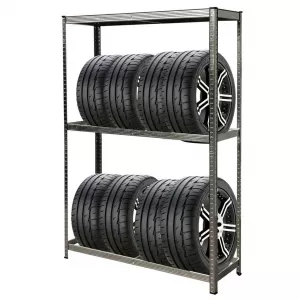 image-21-Tyre rack tyre stand workshop shelf heavy duty shelf storage rack 180x120x40cm
