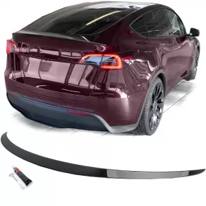Performance rear spoiler lip gloss black fits Tesla Model Y from 2019