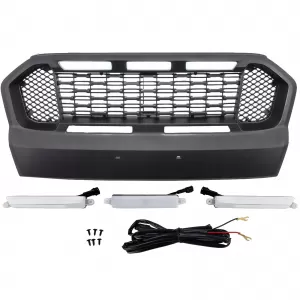 Griglia nera Honeycomb Performance con LED adatta per Ford Ranger T7 16-19-image-6200398