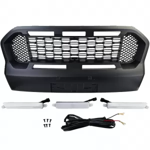 Griglia Performance a nido d'ape nera con LED adatta per Ford Ranger T8 19-23-image-6200410