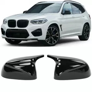 image-6-Csere visszapillantó tükör borítás fényes fekete BMW X3 G08 X4 G02 modellekhez
