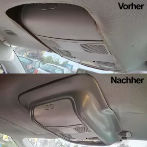 Cover for glasses compartment with detached headliner, grey cover for VW Golf 6