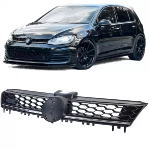 image-34-Méhsejt mintás hűtőrács fekete króm díszítéssel VW Golf 7 12-17, GTD is