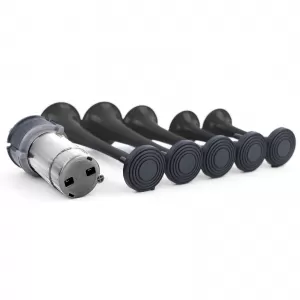 Claxon de barcă cu 5 tonuri La Cucaracha cu compresor negru 118dB 12 volți-image-6200477