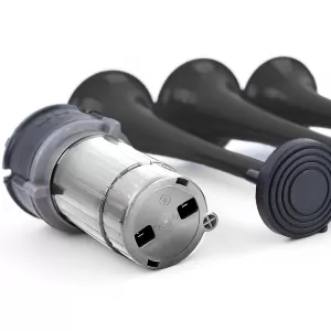 Claxon de barcă cu 5 tonuri La Cucaracha cu compresor negru 118dB 12 volți-image-6200478