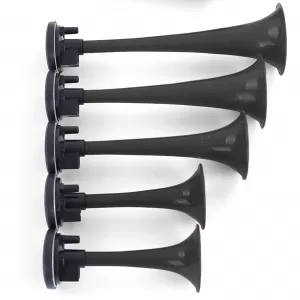 Claxon de barcă cu 5 tonuri La Cucaracha cu compresor negru 118dB 12 volți-image-6200479