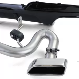 Diffusore posteriore lucido + conversione terminale duplex V8 adatta per BMW F10 F11 520 525 530-image-6200500
