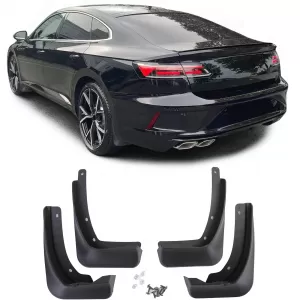 Mud flap set front and rear black for VW Arteon 3H from 2017