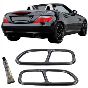 image-68-Kipufogóvég fekete 4-csöves megjelenés Mercedes SLK R171 08-11