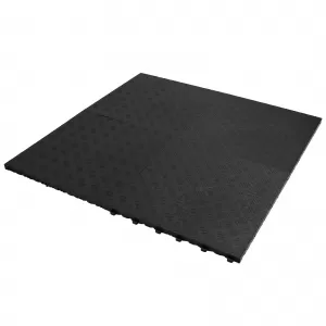 Placă de performanță RAMROXX Checker Plate pentru podea de garaj, neagră, 40x40cm-image-6200633