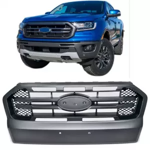 Black grille with double bar fits Ford Ranger T7 16-19 2.2 3.2