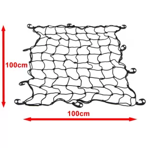 Luggage partition trunk net elastic with 10 hooks black 120x150cm universal
