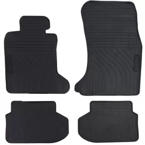 Car Rubber Floor Mats Black Premium Set for 5 Series BMW F10 Sedan F11 Touring