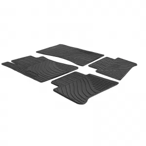 Car Rubber Floor Mats Black Premium Set for Mercedes E-Class W211 S211 02-09