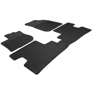 Car Rubber Floor Mats Black Premium Set for Dacia Duster I 10-18