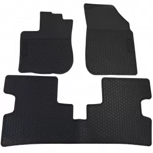 Car Rubber Floor Mats Black Premium Set for Dacia Duster I 10-18