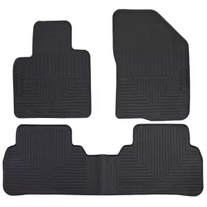 Car Rubber Floor Mats Black Premium Set for Kia Sorento 3 15-20